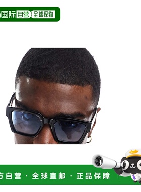 1h可退 潮奢 ASOS 男士 bevel frame 设计蓝色镜片方框太阳眼镜()