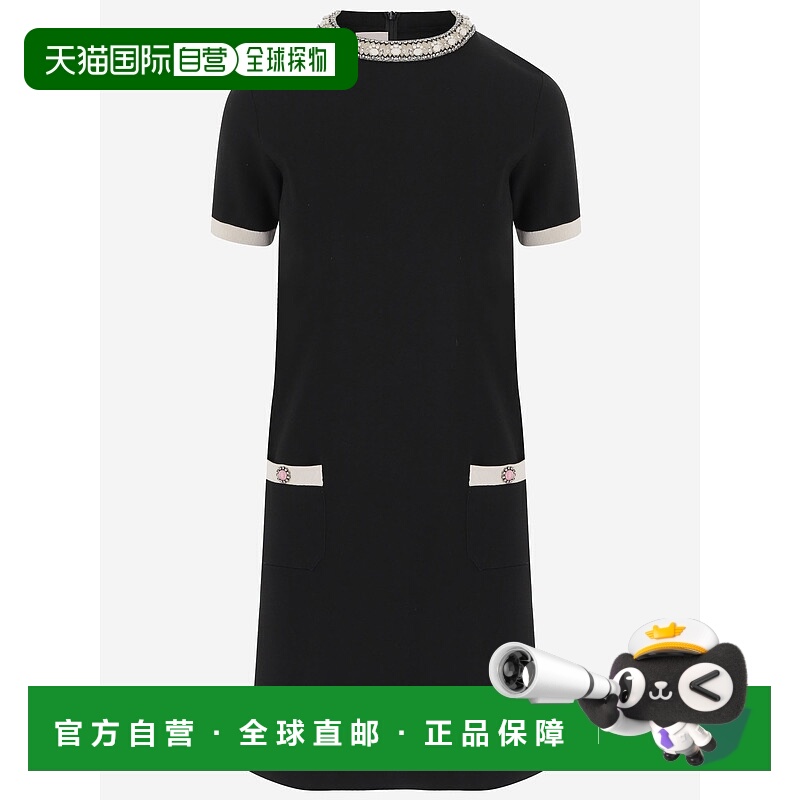1h可退 VALENTINO 女士连衣裙 6B3KD13L96B0NA SS2025 黑色