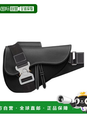 DIOR 男士斜挎包 1ADPO093YKKH00N SS2024 黑色 SADDLE 马鞍胸包