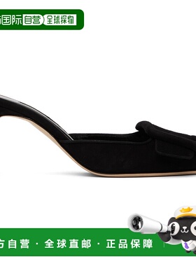 1h可退 潮奢 MANOLO BLAHNIK 莫罗 伯拉尼克 女士 黑色 Maysale