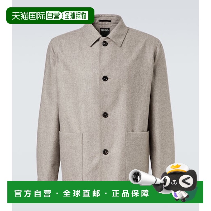 潮奢 zegna 杰尼亚 男士 Alpe 羊毛夹克 grey灰色 舒适时尚