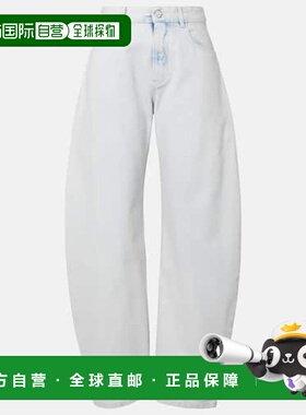 1h可退 潮奢 Alaia 女士 barrel-leg 低腰牛仔裤直筒裤