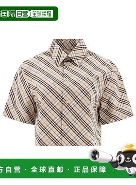 BURBERRY 女士衬衫 8101121 AW2025 灰色 Checked Shirt