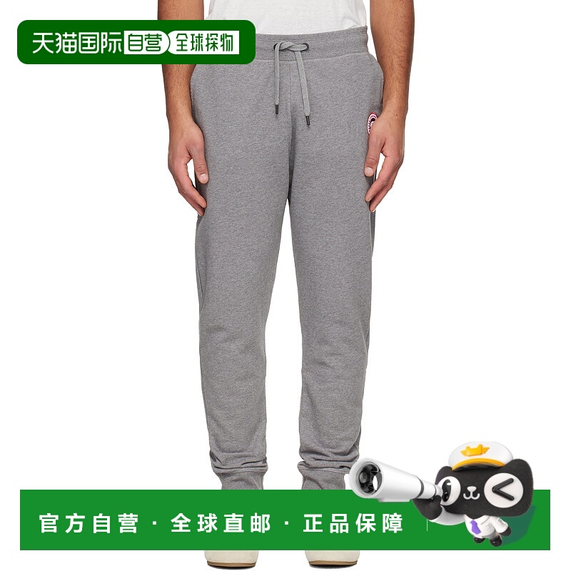 1h可退 潮奢 Canada Goose 加拿大鹅 男士 灰色 Huron 运动裤 740