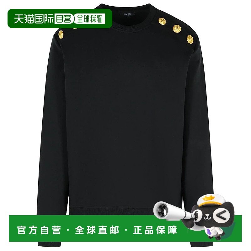 BALMAIN 男士针织毛衣 FH1JS155JB130PA AW2025 黑色