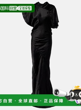 1h可退 潮奢 rick owens 瑞克 欧文斯 女士 Seb 垂褶缎面礼服