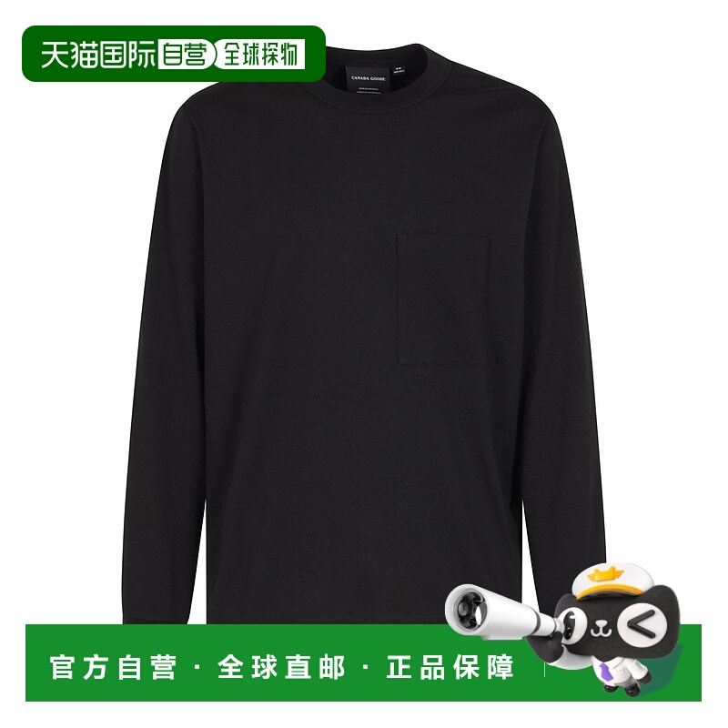 1h可退 CANADA GOOSE 男士卫衣 1402MT9061 AW2025 黑色 长袖T恤