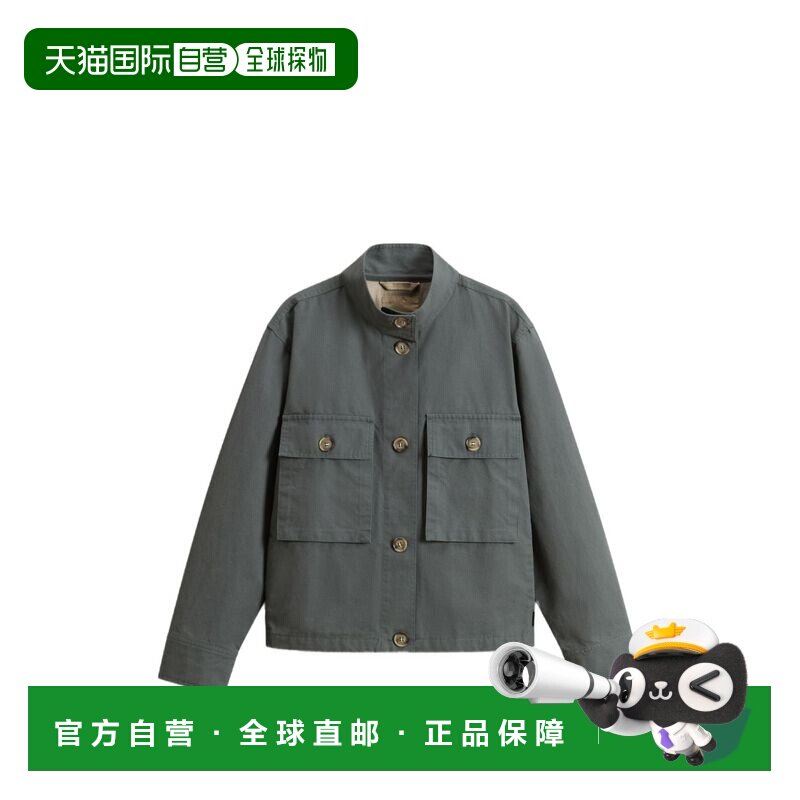 Woolrich 沃尔里奇 女士 帆布军装衬衫式外套 CFWWOS2022FRUT5339