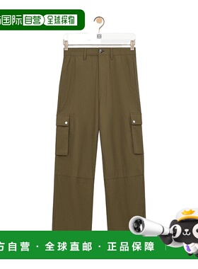 LOEWE 男士休闲裤 H526Y04WHC4160 AW2025 绿色 腰带袢休闲裤