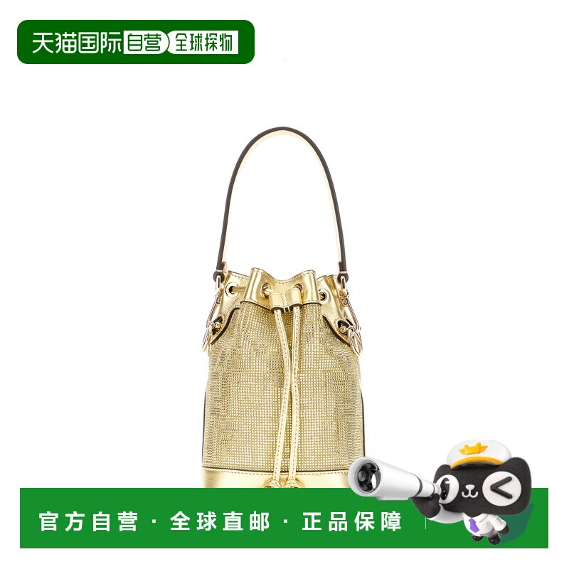 FENDI 女士手提包 8BS093AT4NF1QDR AW2024 花色 Gold fabric buc