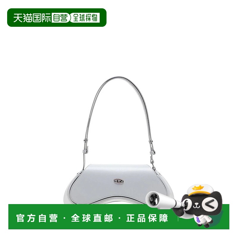 1h可退 DIESEL 女士单肩包 X10221PR227BLU SS2025 银色 DIESEL O