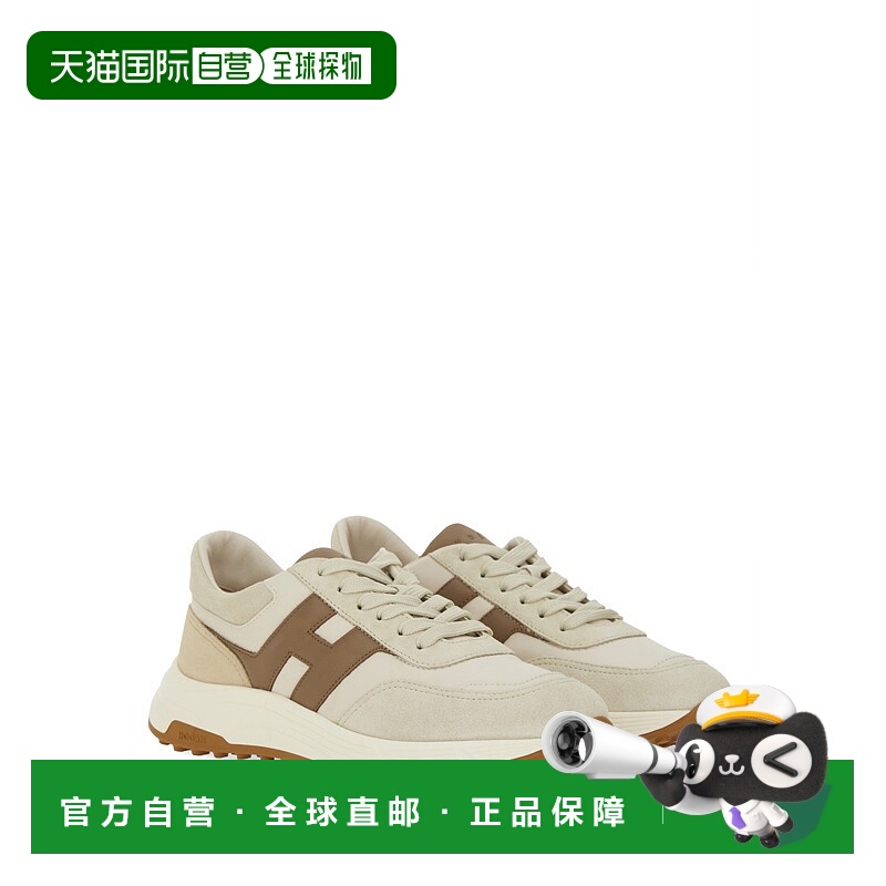 1h可退 HOGAN 男士运动鞋 HXM5630FR30UHC826M AW2025 浅棕色