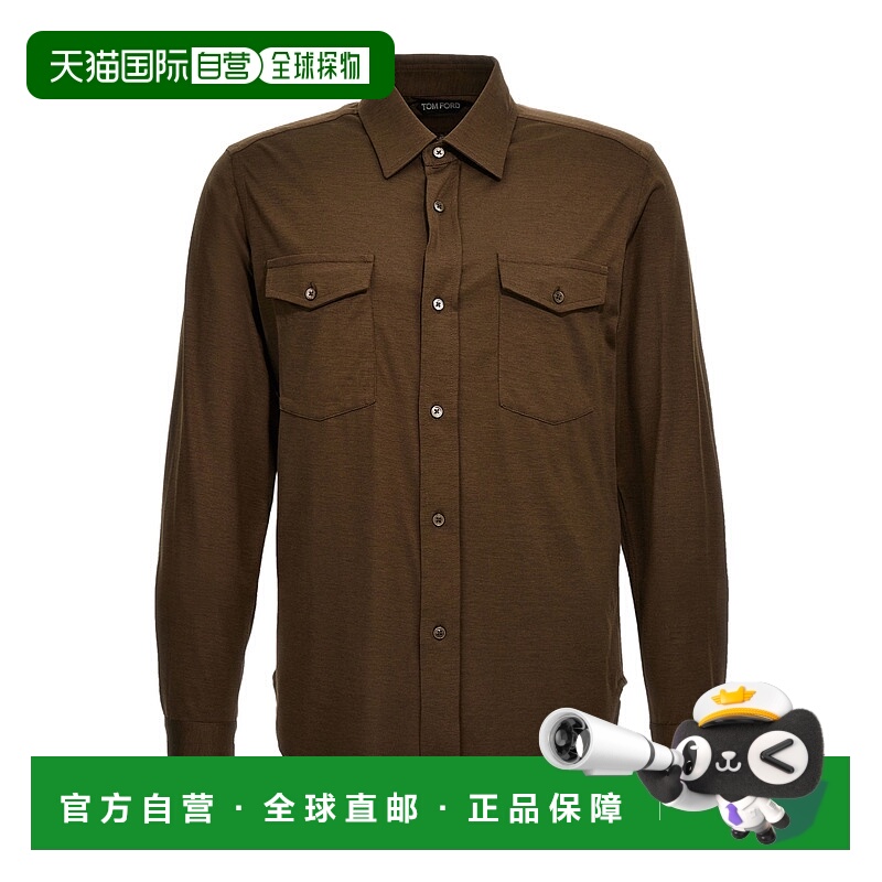 1h可退 TOM FORD 男士衬衫 JBL001JMS001S23KB386BROWN AW2024
