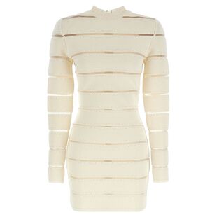 香港直邮潮奢 合身剪裁连衣裙 Balmain 女士 GF0R8 巴尔曼 1h可退