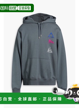 潮奢 DIOR 迪奥 男士 印花棉质抓绒连帽衫 393J691A0531889GRIS