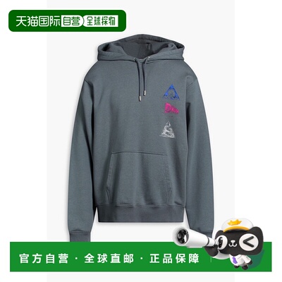 潮奢 DIOR 迪奥 男士 印花棉质抓绒连帽衫 393J691A0531889GRIS