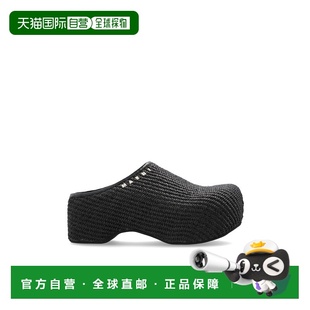 AW2025 1h可退 SBMS009704P386000N99 女士拖鞋 黑色厚底 MARNI