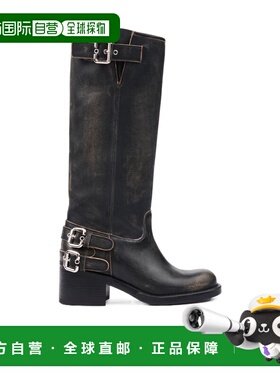 CHLOÉ 女士靴子 C25A12ESY001 AW2025 黑色 圆头短筒靴