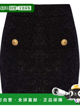 BALMAIN 女士半身裙 DF1LB015KG430PA AW2024 黑色