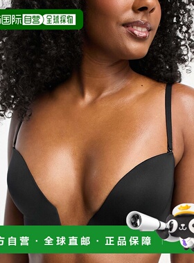 1h可退 潮奢 ASOS 女士 moulded 设计开襟深V文胸(黑色)