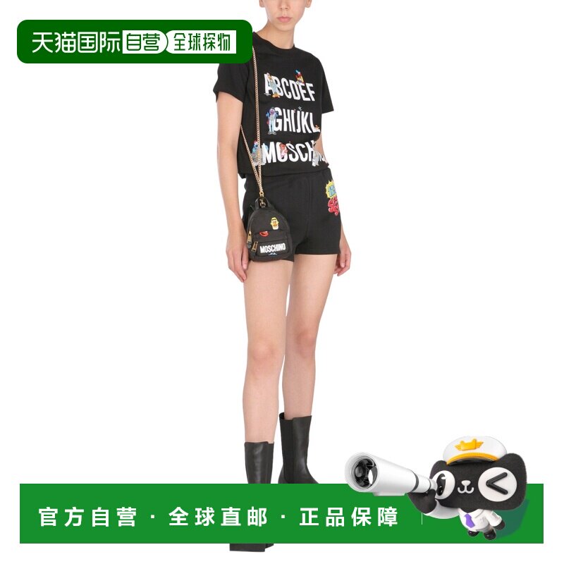MOSCHINO 女士短裤 037860271555 AW2021 黑色 SWEAT SHORTS图片