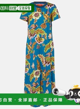 1h可退 潮奢 La Doublej 女士 飘逸印花棉质长款连衣裙
