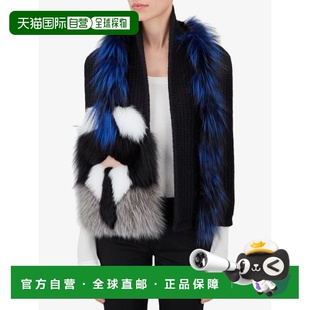 AW2025 FVG5115ENF06AW 黑色毛领 女士围巾 FENDI