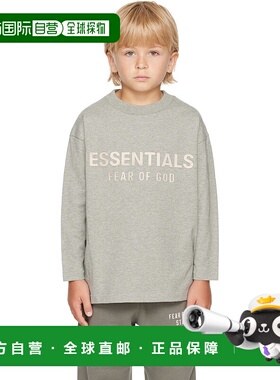 1h可退 潮奢 Essentials 女童 灰色 Classic 儿童长袖 T 恤童装 7