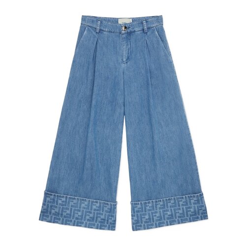 FENDI 男童牛仔裤 JFF352ATRFF0QG0 SS2026 蓝色 腰带环牛仔裤