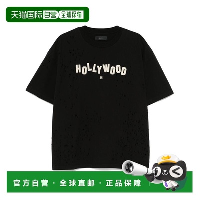AMIRI 男士T恤 AMJYTE1092BLACK AW2024 黑色 HOLLYWOOD SHOTGUN