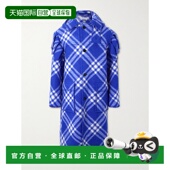 格纹羊毛连帽大衣 1h可退 8078913 巴宝莉 男士 潮奢 Burberry