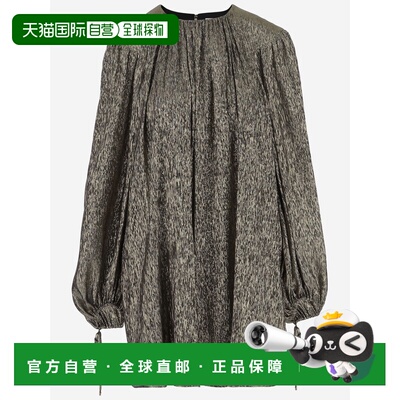 1h可退 CHLOÉ 女士连衣裙 CH25SRO142980YY SS2025 绿色 长袖连衣