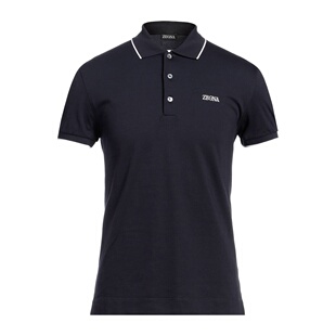 男士 香港直邮潮奢 杰尼亚 舒适时尚 男装 blue蓝色 zegna Polo衫