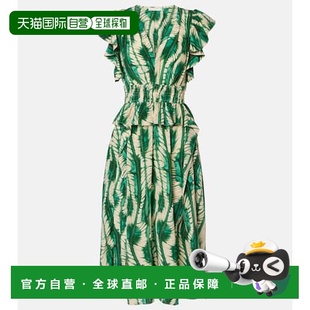 潮奢 Brielle ULLA 女士 真丝双绉中长连衣裙 JOHNSON 1h可退