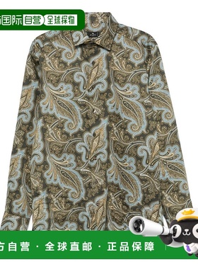 1h可退 ETRO 男士衬衫 MRIB001599SA5D7X0811 AW2024 黑色男装