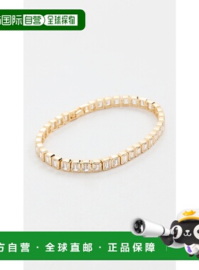 1h可退 潮奢 Shashi 女士 祖母绿切割手链 metal金属色 舒适时尚