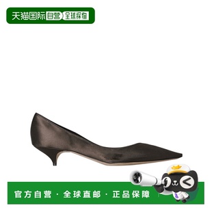 THE ROW 女士高跟鞋 F1542W326BRW SS2025 棕色 Liisa 缎面小猫高