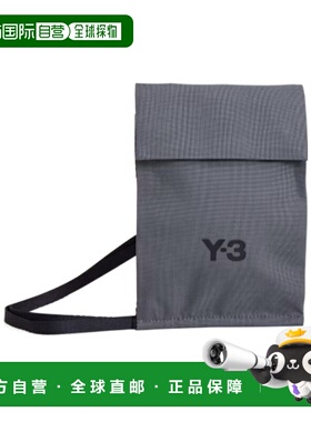 Y-3 男士斜挎包 KC0810 AW2025 灰色 翻盖单肩包