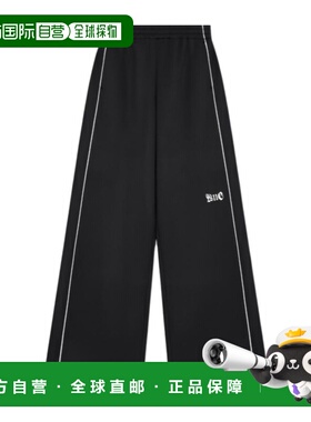 WE11DONE 女士休闲裤 WDTA025765WBK SS2025 黑色 松紧腰休闲裤