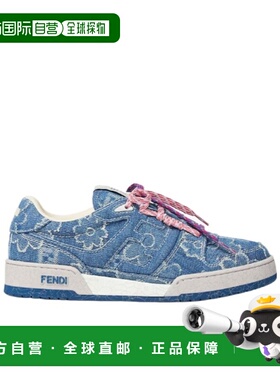 FENDI 女士运动鞋 8E8958AY1FF1V7V SS2026 蓝色 FF 提花低帮鞋