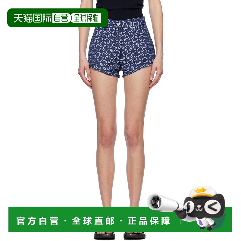 1h可退 潮奢 Givenchy 纪梵希 女士 海军蓝 Slim Fit Monogram 72