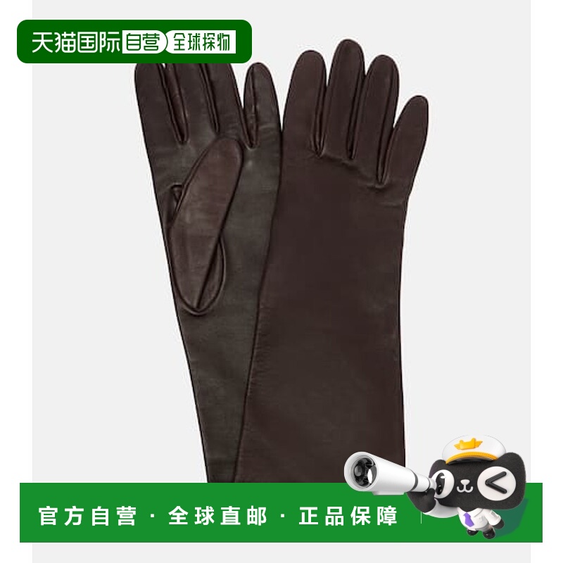 1h可退 潮奢 KHAITE 女士 Remo 皮革手套 brown棕色 舒适时尚