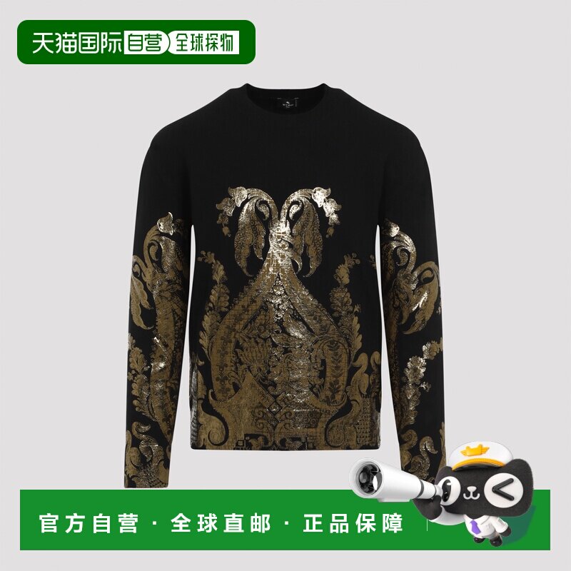 ETRO 女士针织衫 WRKE0136AV521S9000 AW2025 花色 圆领印花毛衣