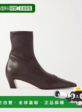 1h可退 潮奢 KHAITE 女士 方头短筒靴 F1068836 brown棕色 舒适时