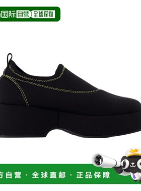 GANNI 女士芭蕾乐福鞋 S1948 SS2023 黑色 Ganni Retro Flatform