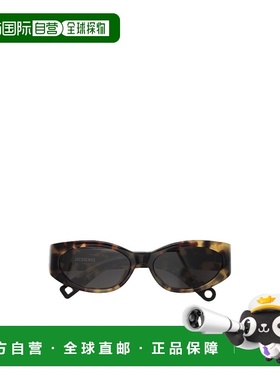 JACQUEMUS 女士太阳镜 JAC4OVALOC9SHELL SS2025 黑色