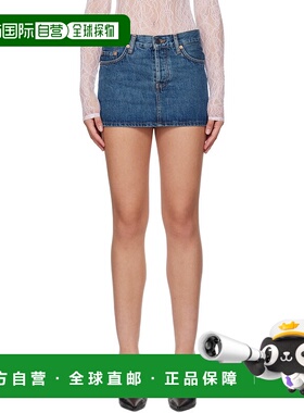 1h可退 潮奢 WARDROBE.NYC 女士 蓝色 Micro 牛仔短裙 W2093PC