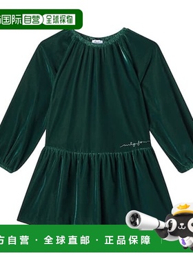 1h可退 潮奢 il gufo 女童 褶皱连衣裙童装 green绿色 舒适时尚