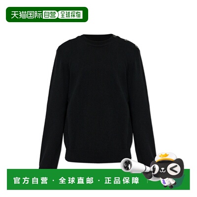 BALMAIN 男士针织衫 GH1KD010KI870PA SS2026 黑色 长袖套头衫