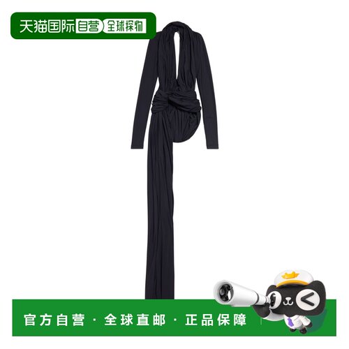 1h可退 奢淘 Balenciaga 垂褶长连衣裙 女 850631TTV27长裙性感
